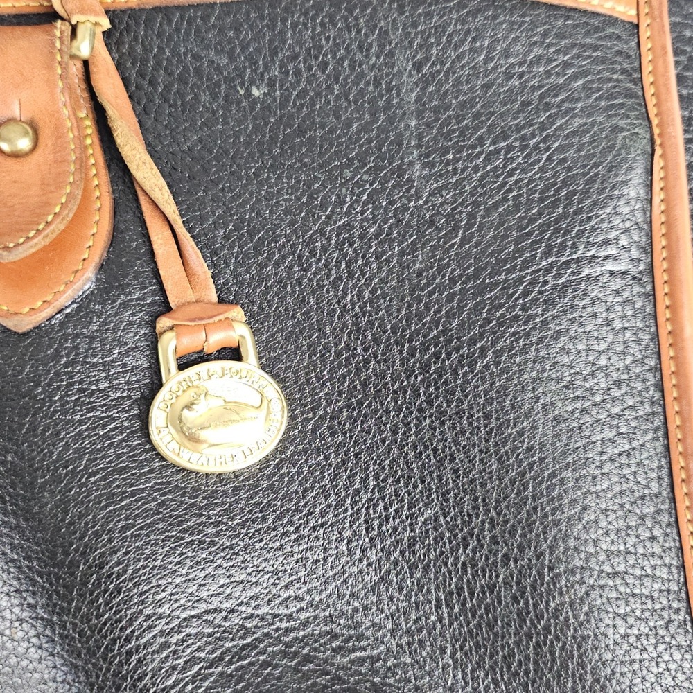 Vintage 90s Dooney And Bourke Pebbled Leather Satchel Laptop Bag Made In USA - Picture 6 of 16